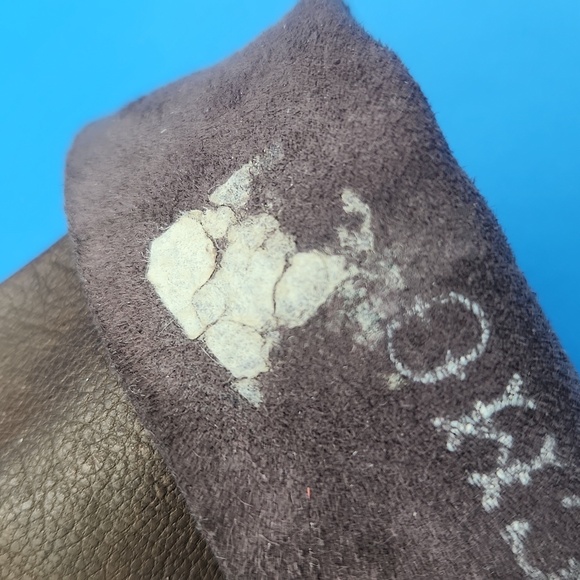 Bacmo 70s (or 60s) Genuine Leather Kid Gloves Coffee colored in sz 6.5 - Picture 6 of 6